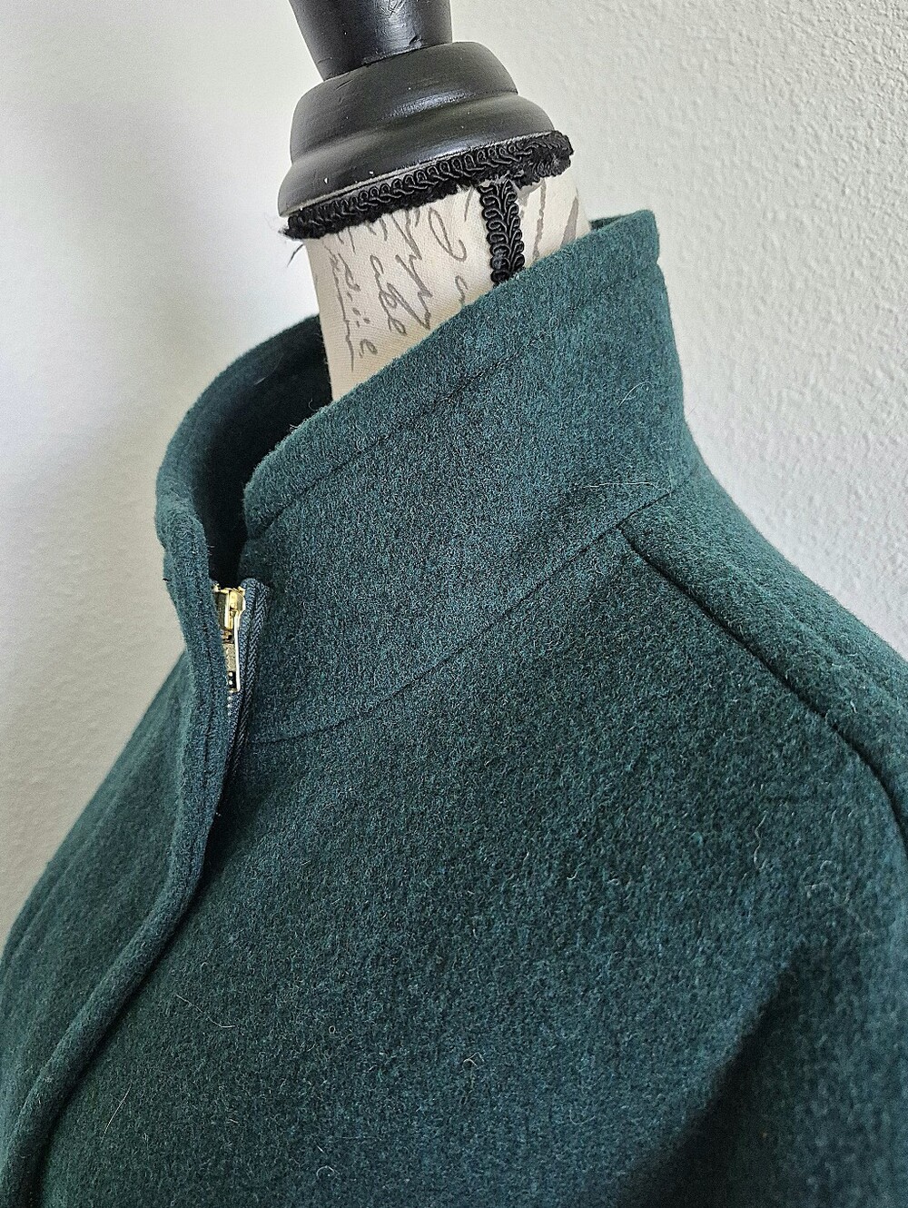 J. Crew factory Womens Green wool blend city coat 14 classic Preppy winter - Picture 12 of 16